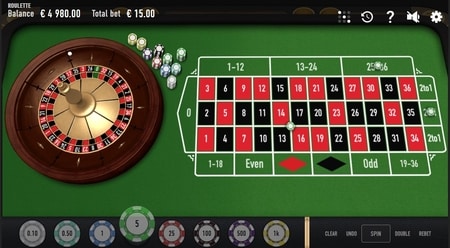 screenshot roulette ter illustratie roulette regels en inzetmogelijkheden
