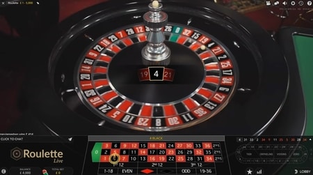 screenshot live roulette met overzicht hete nummers en koude nummers