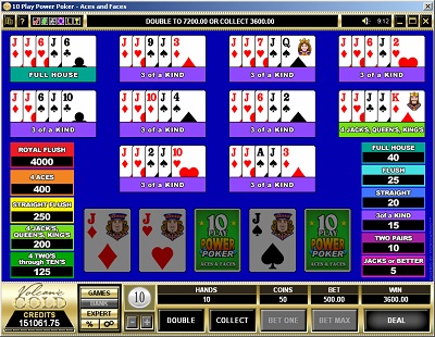 video poker bij verajohn