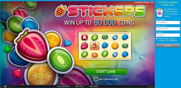 stickers videoslot