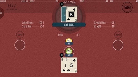21+3 blackjack voorbeeld